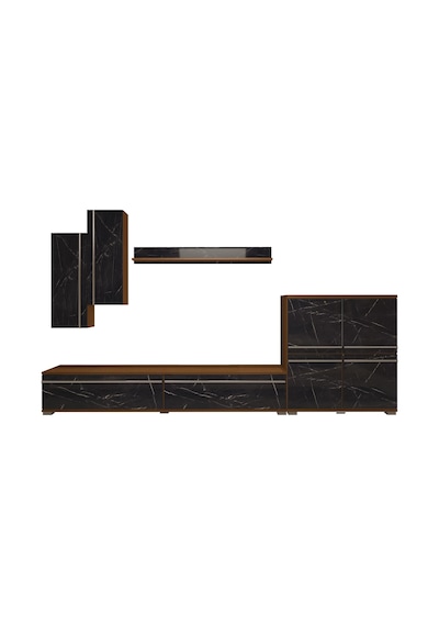 Decoraktiv Eko 6 Mdf Std Tv Ünitesi Tv Sehpası Ceviz - Siyah Mermer