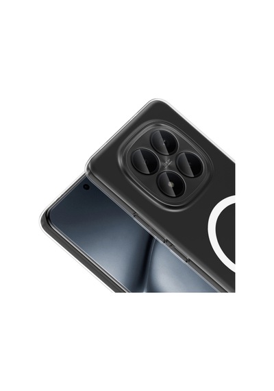 Xiaomi Redmi Note 15 Pro Kamera Korumalı M-safe Şarj Özellikli Şeffaf Redclick London Sert Pc Kapak Şeffaf