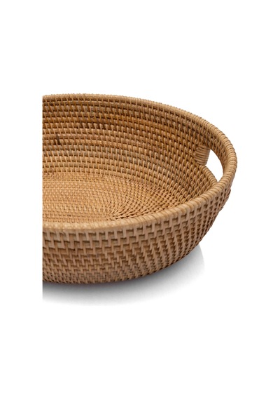 Koza Home Meander El Yapımı Rattan Kulplu Dekoratif Düzenleyici 32cm 8976 Naturel