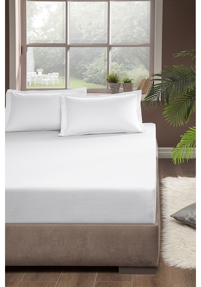 Pierre Cardin Pamuk Saten Lastikli Çarşaf 120x200 Beyaz