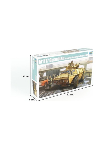 Trumpeter 01541 1/35 Ölçek, M1117 Guardian Asv Zırhlı Güvenlik Aracı, Plastik Model Kiti-55724