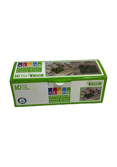 Kumaş Boyası 10 Renk 25 Ml. Çok Renkli