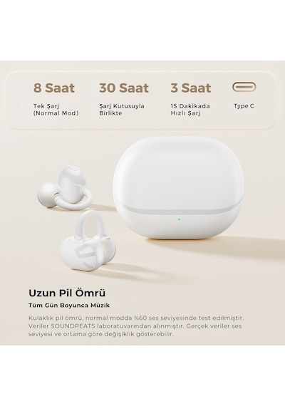 Soundpeats Pop Clip Open-Ear Enc Ows Bluetooth 5.4 Kablosuz Kulaklık