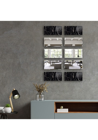 Decorita Dekor Camı | Granit Desenli Cam ve Ayna | 10'lu Takım Granit Desenli