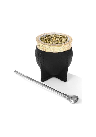 Tr Premium Yerba Mate Bardağı Seti - Paslanmaz Çelik Çift Duvarlı Termos Bombilla Pipet Ve Temizleme Fırçası - Diğer