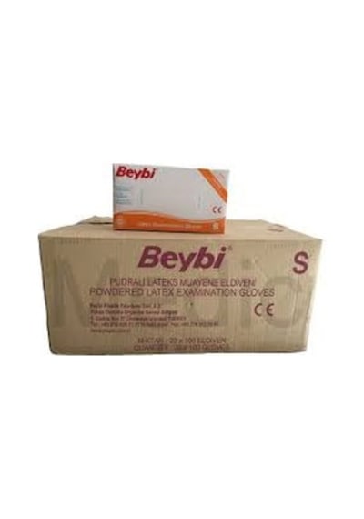 Beybi Pudralı Lateks Muayene Eldiveni 100'lü x 20 Kutu
