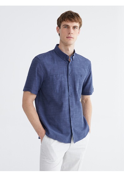 Lcwaıkıkı Classic İndigo Regular Fit Poplin Erkek Gömlek