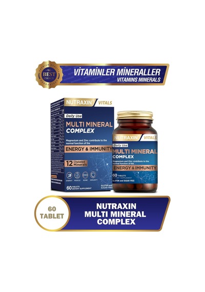 Multi Mineral Complex 12 Mineral İçeren Takviye Vegan 60 Tablet Kalsiyum, Magnezyum, Çinko, Demir Ve Daha Fazlası