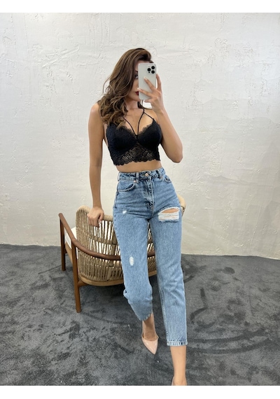 Butik İstanbul 5778 Denim Carrot Fıt-mavi