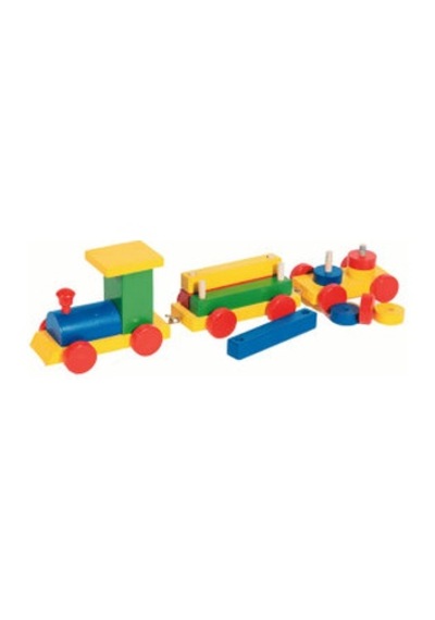 Çocuk Ahşap Eğitici Oyuncak Geometrik Tren Bultak Puzzle Oyun