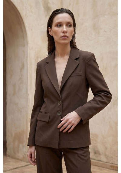 Hiccup My Fashıon Kadın Blazer Ceket Kahve Kahvesi