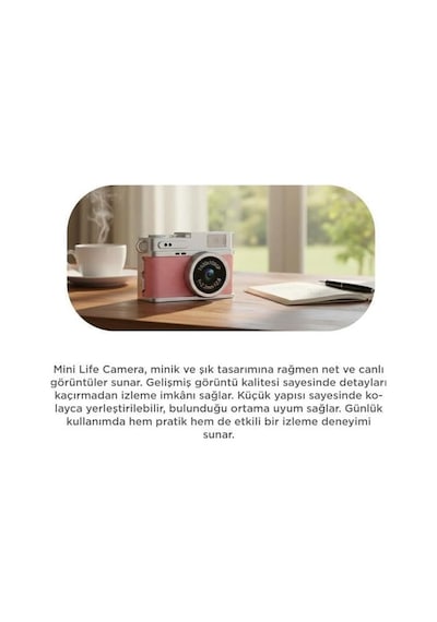 Mini Dijital Kamera Selfie Video Vlog Kamerası Mini Anahtarlık 1080p Cmr35 Pembe Çok Renkli
