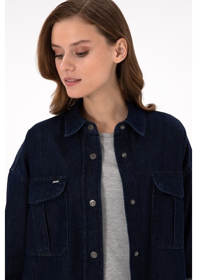 U.s. Polo Assn. Kadın Mavi Gömlek Jean 50291123-dn0022 Çok Renkli