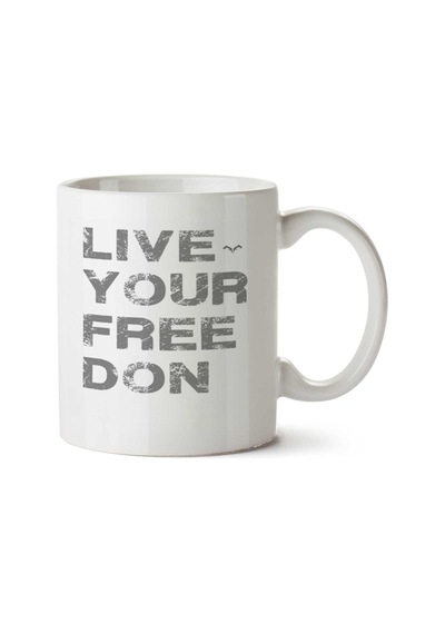 Live Your Free Don İki Tarafı Baskılı Kupa Bardak Çok Renkli