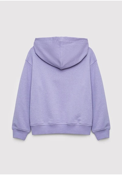 Mavi Logo Baskılı Kapüşonlu Mor Kız Çocuk Sweatshirt M7s10147-70557