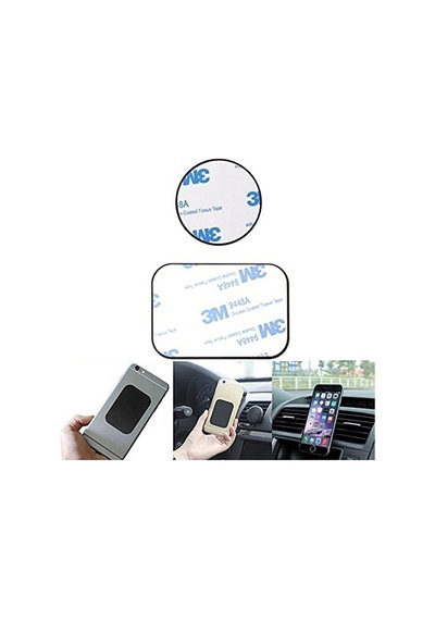 Telefon Araç Içi Tutucu Stant Metal Plaka Mıknatıslı Tutucular Metal Saç 60mmx40mm Dikdörtgen 45658866