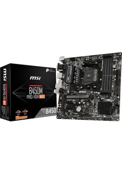 Msı B450m Pro-vdh Max 3866 Oc Mhz Ddr4 Hdmı Matx Am4