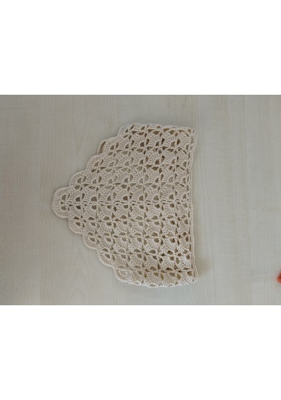 Bej El Örgüsü Çocuk Bandana