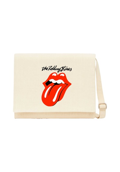 Rolling Stones Krem Kanvas Postacı Çantası