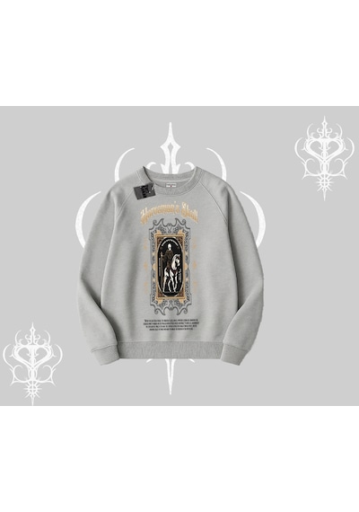 Startmore Biskilet Sweatshirt Horseman S Skull Dark Relic Street Legacy Gri