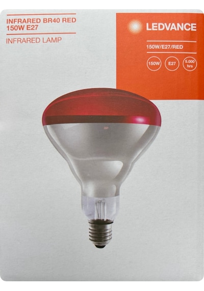 Osram Ledvance 150w Kırmızı Işık İnfrared Isıtıcılı Lamba E27 Duylu Kalın Duy