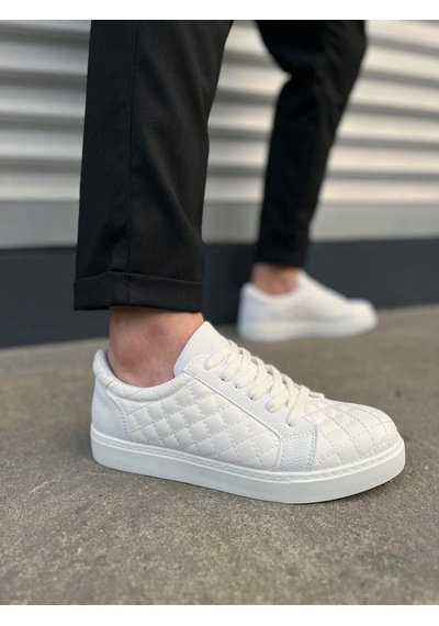 Aymood Jy166 Prestige Bağcıklı Cilt Kapitone Desenli Erkek Günlük Sneaker Ayakkabı Cbt - Beyaz Aymood Jy166 Prestige Bağcıklı Cilt Kapitone Desenli Erkek Günlük Sneaker Ayakkabı Cbt - Beyaz