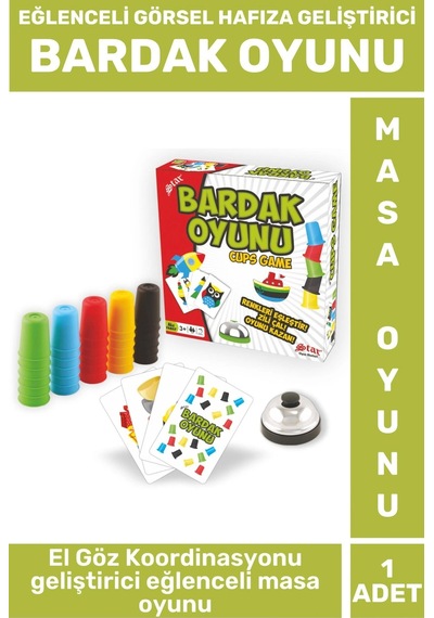 Özel Tasarım Eğlenceli El Göz Koordinasyonu Hız Refleks Geliştirici Masa Oyun Takımı Bardak Oyunu