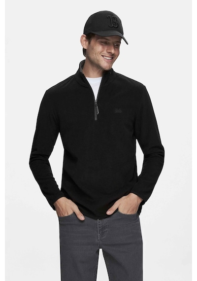 Ucla Gremıo Siyah Polar Nakışlı Standard Fit Erkek Sweatshirt Siyah