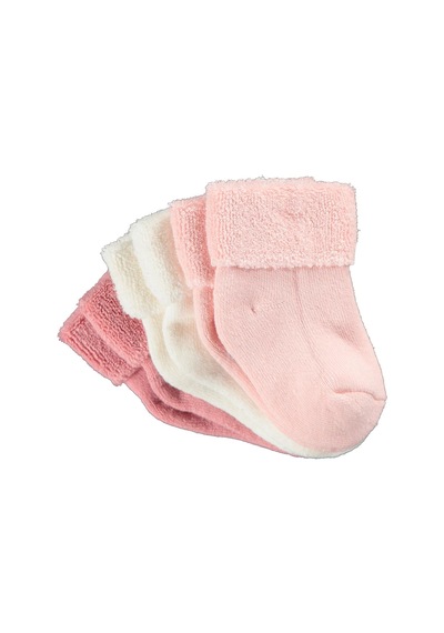 Civil Baby Basic Kıvrık Havlu 6- 3'lü Bebek Kız Çorap Set Standart