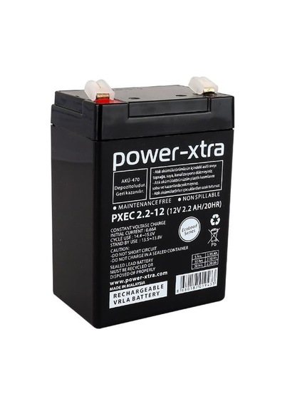 Power-xtra Ecolead - Pxec2.2-12 - 12v 2.2 Ah Kuru Akü - F1