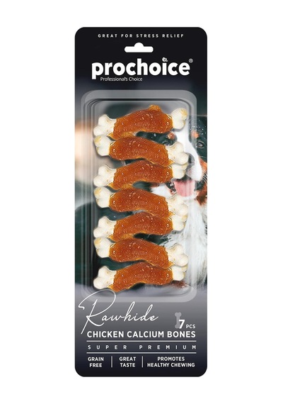 Chicken Calcium Bones, Tavuk Sargılı Kalsiyum Kemik Köpek Ödülü 7 Parça