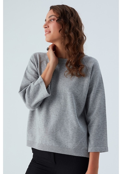 Peraluna Nell Pullover Yanları Yırtmaçlı 3/4 Kol İnce Kadın Triko Kazak Gri Melanj-gri Melanj Gri Melanj Peraluna Nell Pullover Yanları Yırtmaçlı 3/4 Kol İnce Kadın Triko Kazak Gri Melanj-gri Melanj Gri Melanj
