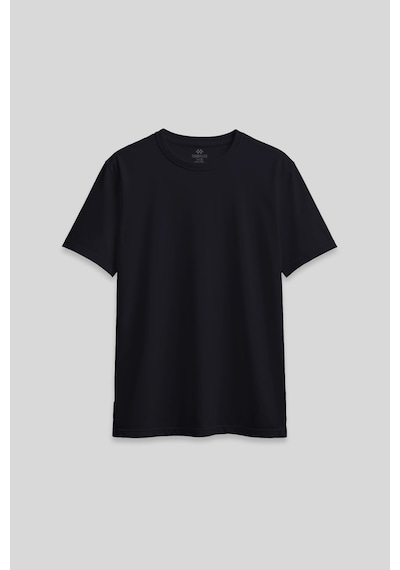 Lacivert O Yaka Standart Fit Basic Kadın T-shirt - 97311 Lacivert