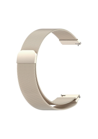 Caseonn Amazfit Bip 3 Kordon Manyetik Metal Hasır Kayış Starlight