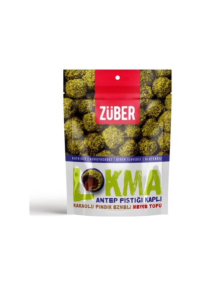 Züber Lokma Antep Fıstığı Kaplı Meyve Topu 96 G - 4 Adet Tarı Diğer