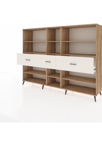 Hyperion Dolap 9 Raflı 3 Çekmeceli 220x44x163 Çam-çam/aytaşı Çam-çam/aytaşı