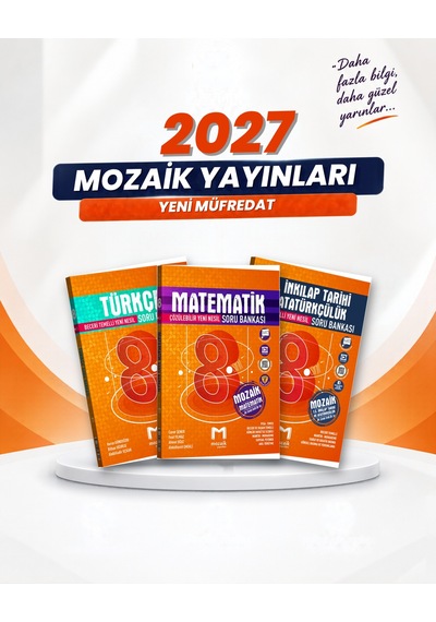 Mozaik Yayınları 8. Sınıf Türkçe-matematik-t.c. İnkılap Tarihi Ve Atatürkçülük Soru Bankası Seti 3 Kitap