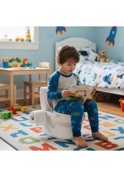 Happy Eğitici Klozet Sesli Işıklı Tuvalet Eğitimi Beyaz Lazımlık HAPPY.070 Beyaz