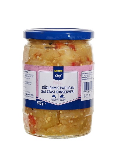 Metro Chef Köz Patlıcan Salatası 510 G - Pratik Meze 3'li Ekonomik Paket - 3 Adet Tarı