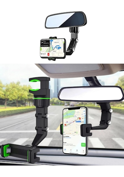 Lexroo Dikiz Aynası, Koltuk Arkası, Çalışma Masası Telefon Tutucu, Standart, Apple iPhone Uyumlu, Samsung