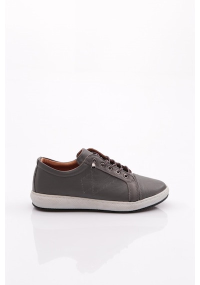 Dgn 2011 Kadin Bağcikli Comfort Ayakkabi 2011-2135-R7516 Gri