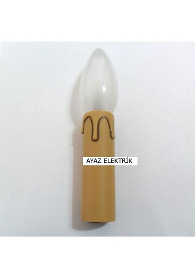 Büyük Sarı E14 Mum Duy Dekoratif Standart Avize Ampul Duyu