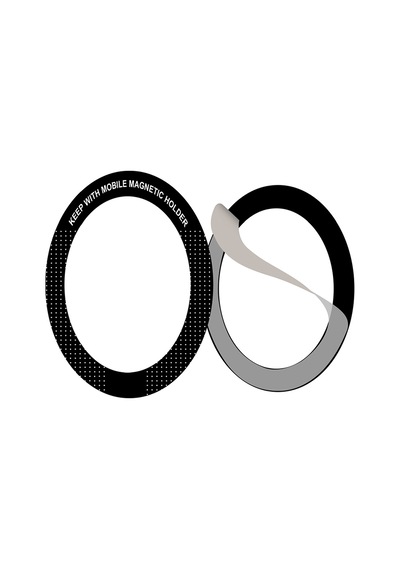 Go Des Gd-g026 Halo Serisi Çiftli Metal M-safe Halkası Siyah