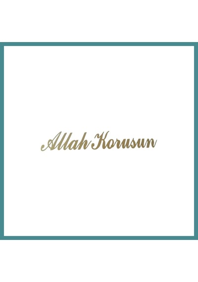 Trendexa Allah Korusun Yazılı Oto Sticker Gold 14x3cm Mac Standart