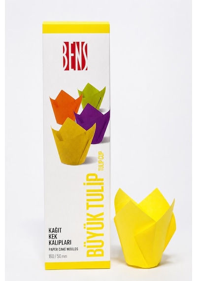 Kademeli Tulip Sarı Muffin Kapsülü 200 Adet