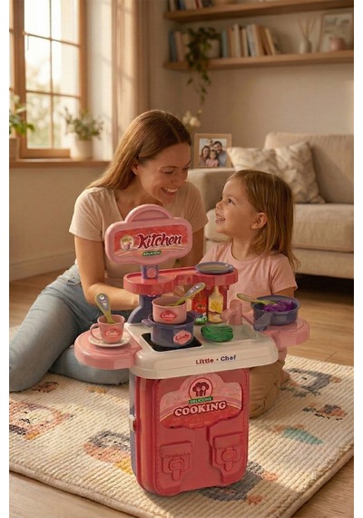 Ogi Mogi Toys Mutfak Oyun Seti 2 Si 1 Arada Taşınabilir Sırt Çantası