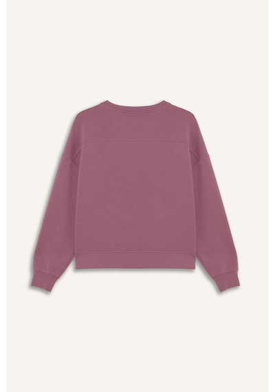 Defacto Defactofit Oversize Geniş Kalıp Bisiklet Yaka Modal Sporcu Sweatshirt E8954ax25aubr95 Bordo