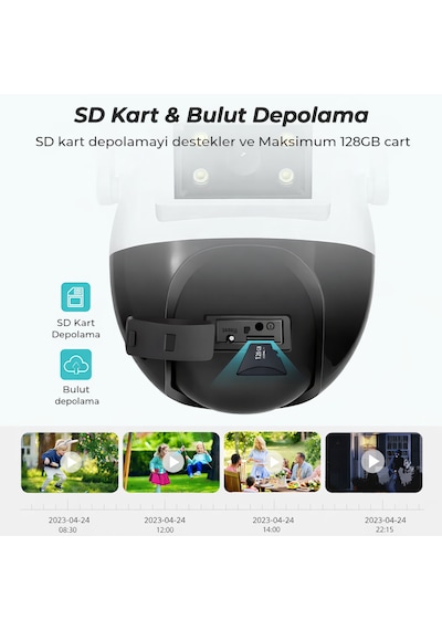 4mp Çift Lens Wifi Güvenlik Kamerası Otomatik Takip Gece Görüş Ip66 Dış Mekan Uyumlu
