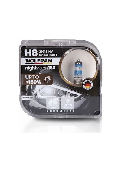 H8 Ampül Nv +%150 Fazla Işık Ve %20 Beyaz Işık 12v 35w - Wolfram 29218 Nv