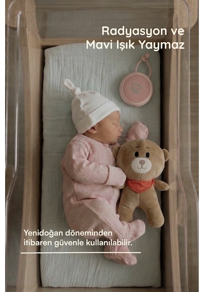 Beyaz Gürültü Cihazı | 33 Sesli, Pışpışlı & Ninnili Ayıcık | 7 Renkli Gece Lambalı Uyku Arkadaşı